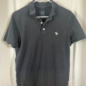 Abercrombie & Fitch Small Men's Gray/Charcoal Polo